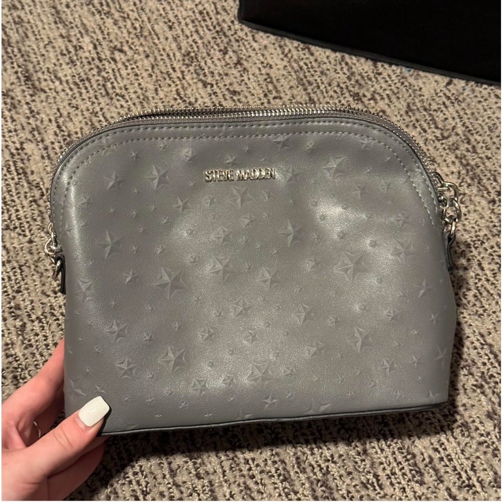 Steve Madden Grey Star Purse BMaggie Dome Crossbody
